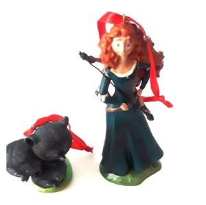 Disney Mirada and Brave bears ornaments. Lot of 2